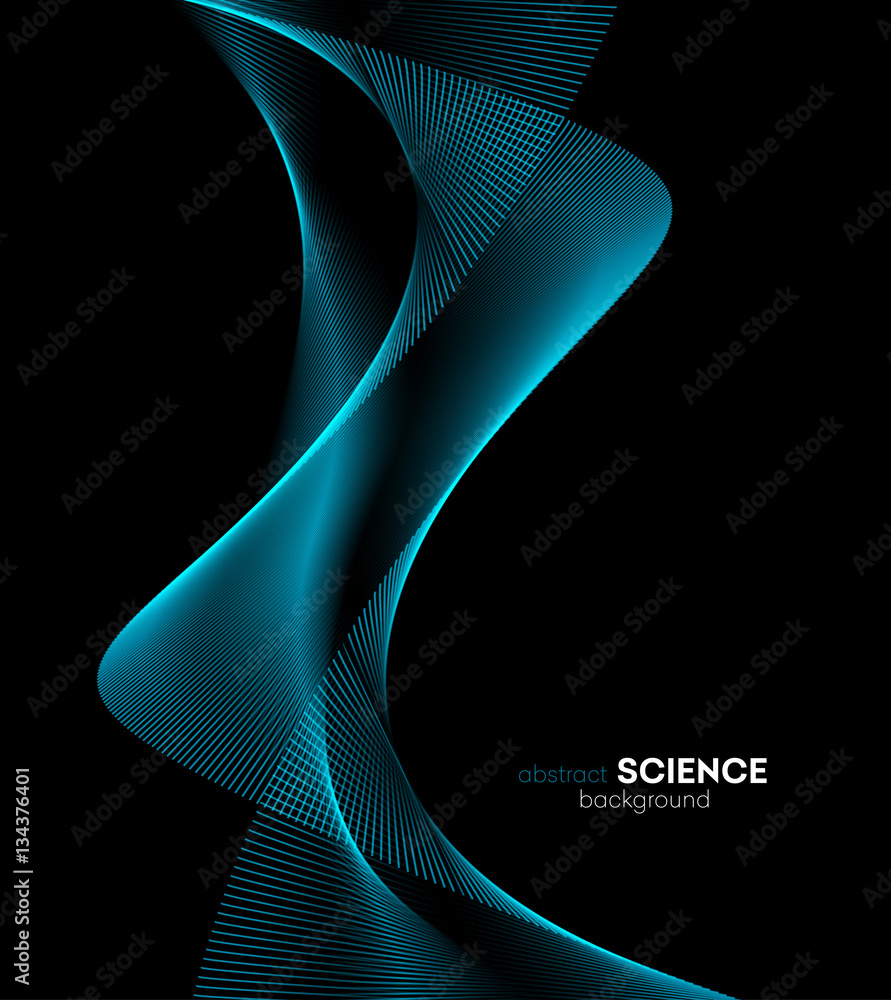 Poster Abstract color wave design element