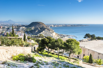 View from Santa Barbara castle, Alicante, Costa Blanca, Spain