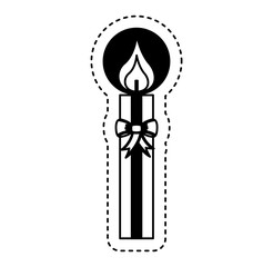 candle first communion icon vector illustration design