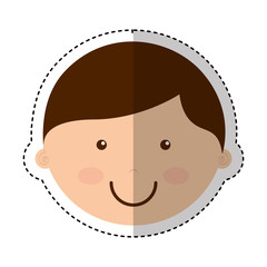 cute little boy character vector illustration design