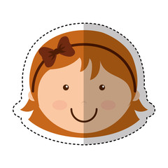 cute little girl character vector illustration design