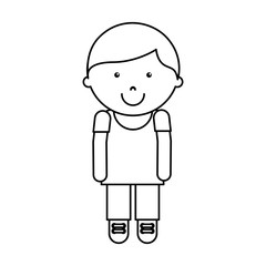 cute little boy character vector illustration design