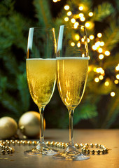 two glasses of champagne
