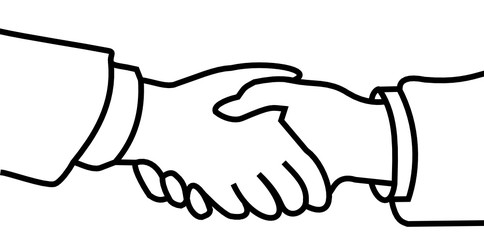 shake hands, business logo on a white background