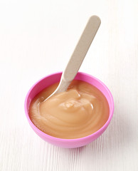 bowl of pureed apple