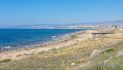 Fototapeta na wymiar sunny day in the resort of Paphos, Cyprus