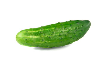 Fresh cucumber isolated on white background