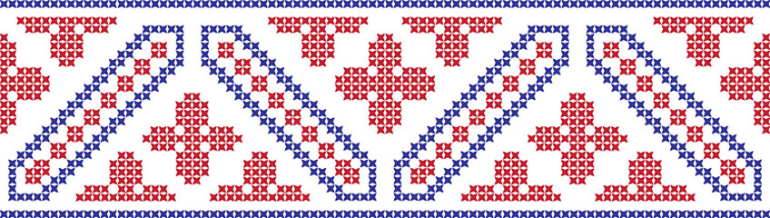 Obraz premium Embroidered cross-national pattern