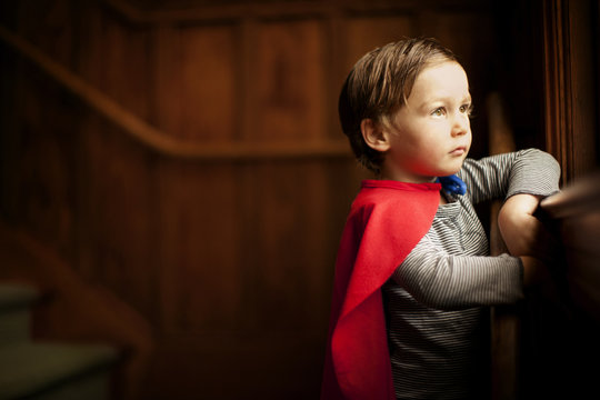 Portrait of a thoughtful young boy.