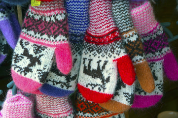 Children's mittens for Christmas