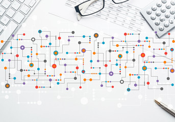 Colorful geometric backdrop