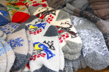 Children's mittens for Christmas