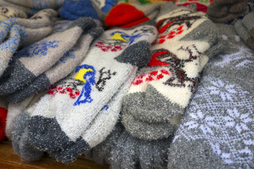 Children's mittens for Christmas