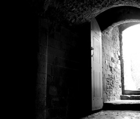 The castle door