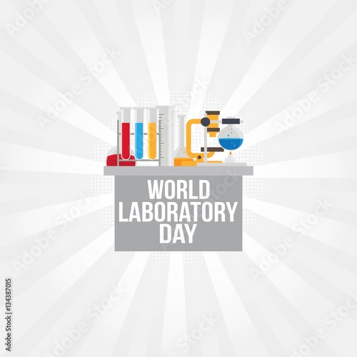 "World Laboratory Day Vector Illustration. Suitable for greeting card