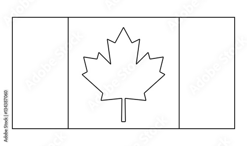 Download "Canada flag outline vector symbol icon design." Stock ...
