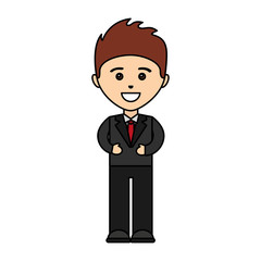businessman character isolated icon vector illustration design