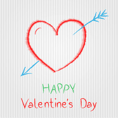 Happy Valentine's Day card. Vector.