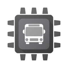 Isolated chip with  a bus icon