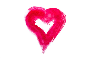 Hand draw watercolor heart