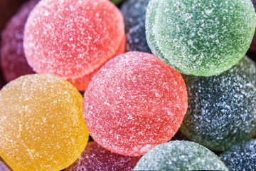 colorful candy and jelly sweet close up.
