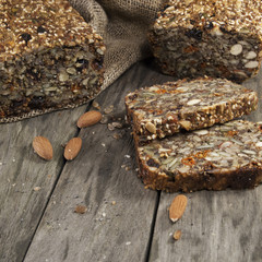 Paleo Bread from whole grains with nuts and seeds