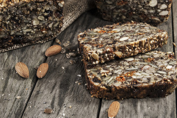 Paleo Bread from whole grains with nuts and seeds