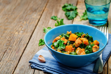 Kale sweet potato chicken stew