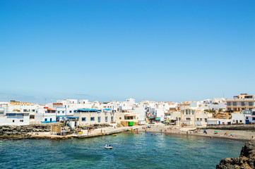 fishing village of el cotillo at fuerteventura canary island, spain