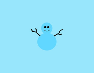 Vector decoration fun snowman icon