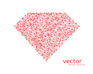 Abstract vector illustration of diamond.