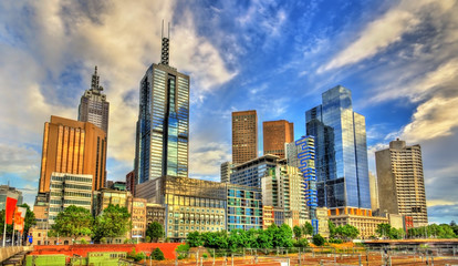 Skyscrapers of Melbourne CBD in Australia