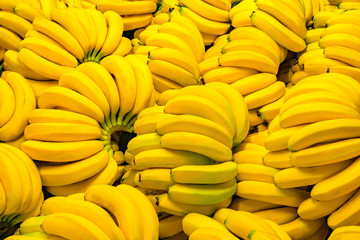 Fresh banana yellow background. - 134391813