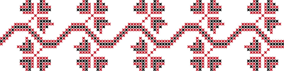 Obraz premium Embroidered cross-national pattern