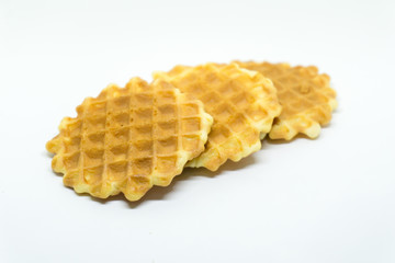 waffles isolated on white background