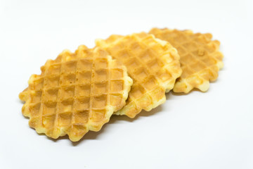waffles isolated on white background