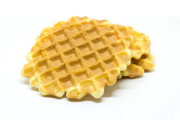 waffles isolated on white background