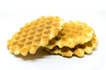waffles isolated on white background