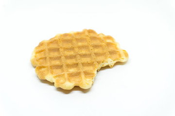belgian waffles isolated on a white background