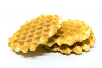 belgian waffles isolated on a white background