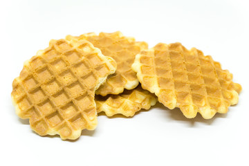belgian waffles isolated on a white background