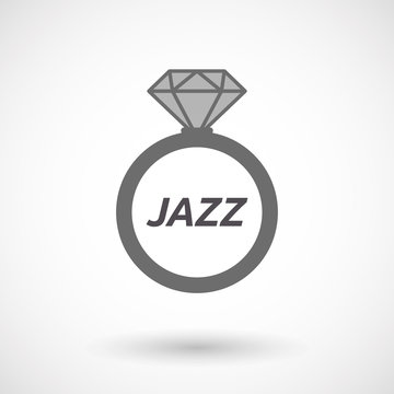 Isolated ring with    the text JAZZ