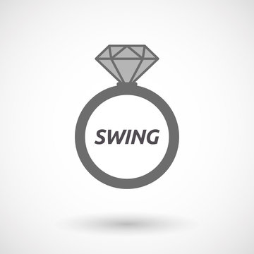 Isolated ring with    the text SWING