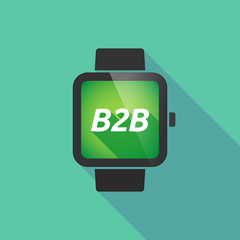 Long shadow smart watch with    the text B2B