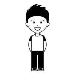 young man avatar character vector illustration design