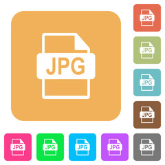 JPG file format rounded square flat icons