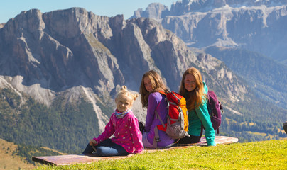 family at the Dolomites