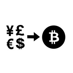 Bitcoin, dollar, euro, yen, 