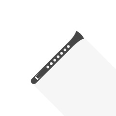 Flute black icon - vector Illustration