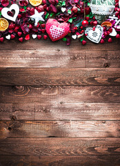 Valentine's Day Background with love themed elements